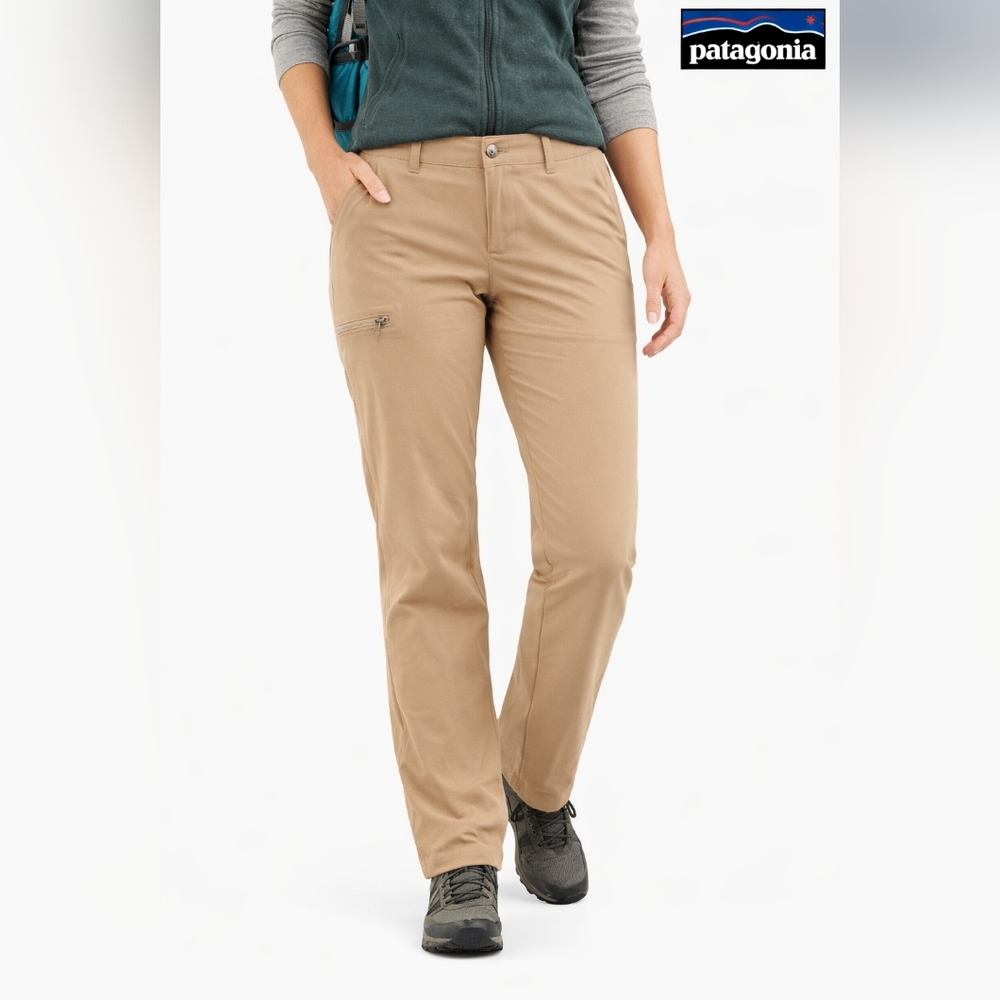 Patagonia Women's Straight Leg Pants in Khaki